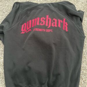 Gymshark Black Sweatshirt with Pink Logo